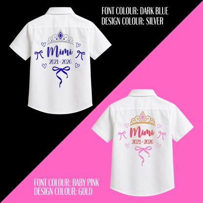 Personalised School Leavers Shirt - Bow Princess
