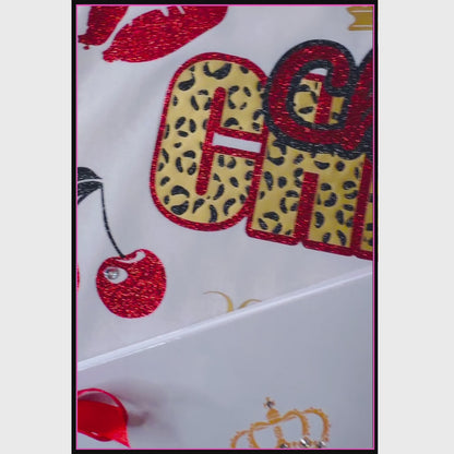 Personalised School Leavers Shirt - Wild Cherry