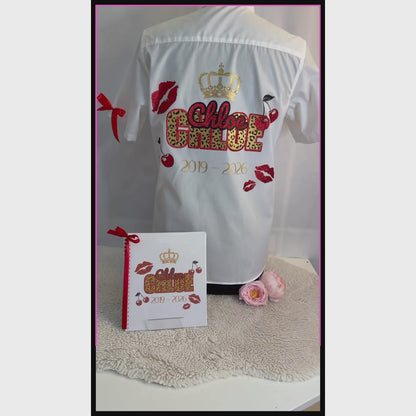 Personalised School Leavers Shirt - Wild Cherry